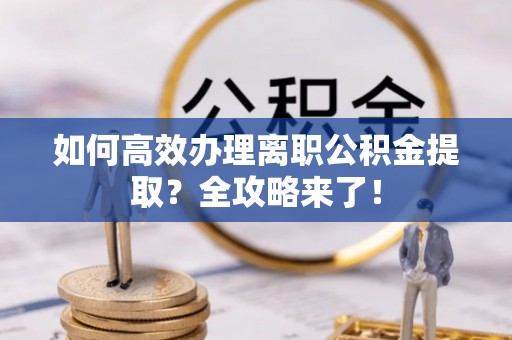 黑龙江如何高效办理离职公积金提取？全攻略来了！