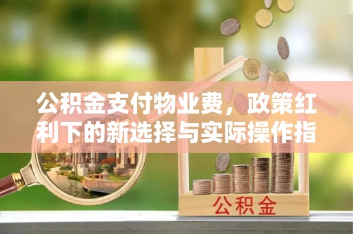 黑龙江公积金支付物业费，政策红利下的新选择与实际操作指南