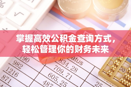 黑龙江掌握高效公积金查询方式，轻松管理你的财务未来