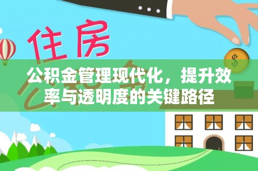 黑龙江公积金管理现代化，提升效率与透明度的关键路径