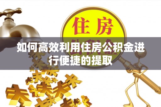 黑龙江如何高效利用住房公积金进行便捷的提取