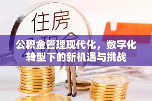 黑龙江公积金管理现代化，数字化转型下的新机遇与挑战
