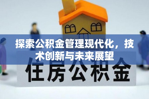 黑龙江探索公积金管理现代化，技术创新与未来展望
