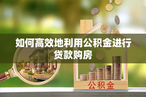 黑龙江如何高效地利用公积金进行贷款购房